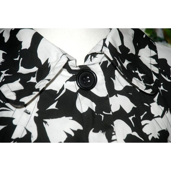 Centigrade Outerwear Women's 1X Half Sleeve Black White Floral Jacket Coat large - Picture 3 of 9